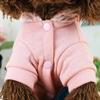 Teddy clothes plus velvet thick hooded sports sweater