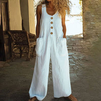 Sleeveless Casual One-piece Wide Leg Jumpsuit