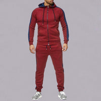 Men's color matching splicing casual suit