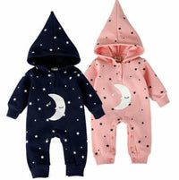Printed long sleeve hooded jumpsuit