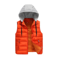 Mens Loose Fit Winter Hooded VestCoat Less Jacket