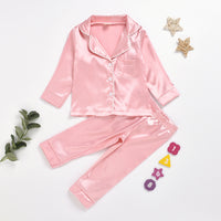 Solid Color Cotton Cardigan Long Sleeve Two Piece Suit