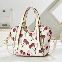 Bag Women's Classic All-match Vegetable Basket Cherry Print Hand Carrying