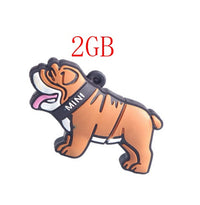 Creative cute animal silicone Bulldog car 8g16g U disk
