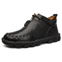 Middle Cut Martin Boots Men's Leather Boots Outdoor Casual Tooling Boots