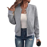 Zipper Pocket Comfort And Casual Women's Long Sleeve Jacket