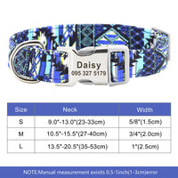 Nylon Pet Collar Personalized Customization