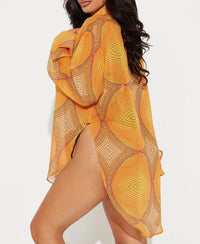 Women's Printed Bikini Blouse Beach Vacation