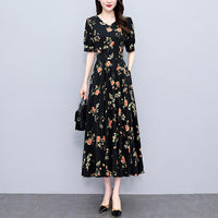 Fashionable Silk Dress Women's Summer Long Style