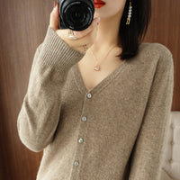 Spring And Summer New V-neck Cardigan Loose Plus Size Women's Clothing