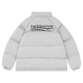 Letter Printing Stand-up Collar Cotton-padded Coat Thickened