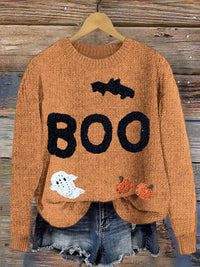 Digital Printing Fashion Round Neck Women's Sweater