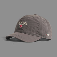 Men's Single-color Embroidered English Letters Quick-drying Lightweight Short-brim Casual Multi-purpose Style Baseball Cap For Couples, Suitable For Daily Outings And Dates.