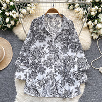 Lazy Style Niche Versatile Loose Casual Printed Shirt