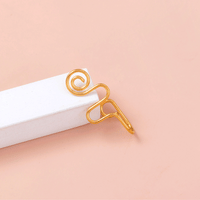 Golden Stainless Steel False Nose Ring Hand-wound