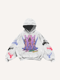 Fashion Casual Printed Polyester Sweater