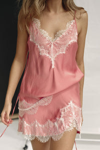 Womens Sexy Lace Trimted Camisole Set