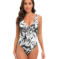 Tie-dyed Printed One-piece Women's Swimsuit