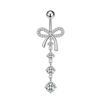 Butterfly Heart Zircon Minimalist Navel Piercing Jewelry