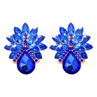 New Fashion Women's Personality Flower Rhinestone-embedded Earrings