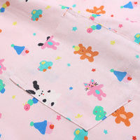 Cartoon Full Printed Bear Short-sleeved Shirt