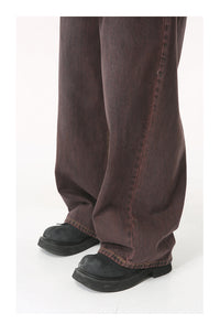 Basic Style Straight Loose Jeans
