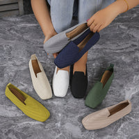 Summer New Arrival Plus Size Flat Flyknit Shoes For Women