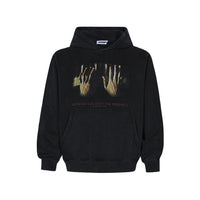 New American Street Piano Hand Print Washed And Worn Hooded Sweater Men