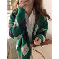 Internet Hot Sweater Women's Retro Diamond Sweater