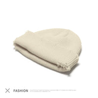 Men's All-match Knitted Wool Hat Without Eaves To Keep Warm