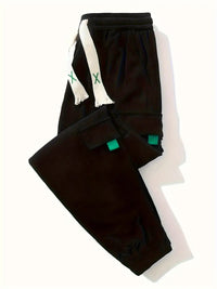 Corduroy Plus Size Mens Work Pants Ankle Tightening Trousers