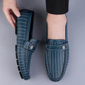 Breathable British Style Black Men's Casual Leather Shoes