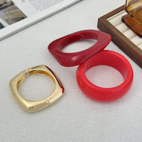 Irregular Red Acrylic Resin Bracelet