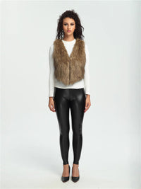 Mink Fur Ultra-short Womens Vestwaistcoat