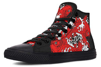 Printed Couple High Top Canvas Shoes