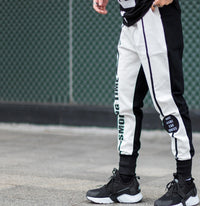 Hip-hop men's casual European and American casual pants beam pants hip-hop high street summer new printed sweatpants men's trousers
