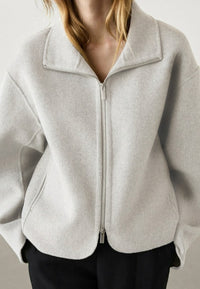 Women's Simple All-match Loose Wool Short Coat