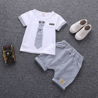 Short-sleeved gentleman tie set