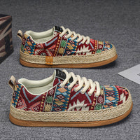 Men's Lightweight Linen Breathable Grass Woven Fishing Shoes