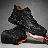 Men's microfiber high-top tooling shoes