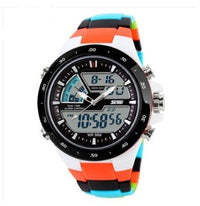 Dual display waterproof watch