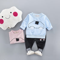 Three-piece cartoon bear with velvet thickening