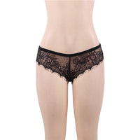 Women's lace cut-out bow panties
