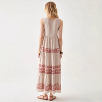 Womens Lace Dress With V Neck And Sleeveless Design