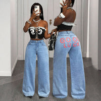 Loose-fit Straight-cut Versatile Denim Jeans