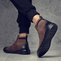 Martin Boots Men's High-Top Leather Short Boots Winter