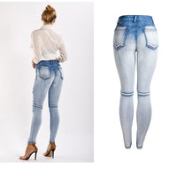 Stretch thin women's denim pencil pants