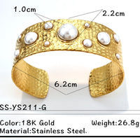 European And American Titanium-steel Pearl Braceletsnon-fading, Niche, And Effortlessly Luxurious