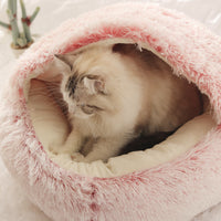 Soft Warm Velvet Cat Cave Nest Bed