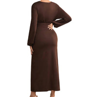 Maternity Pleats Sheath Long Skirt